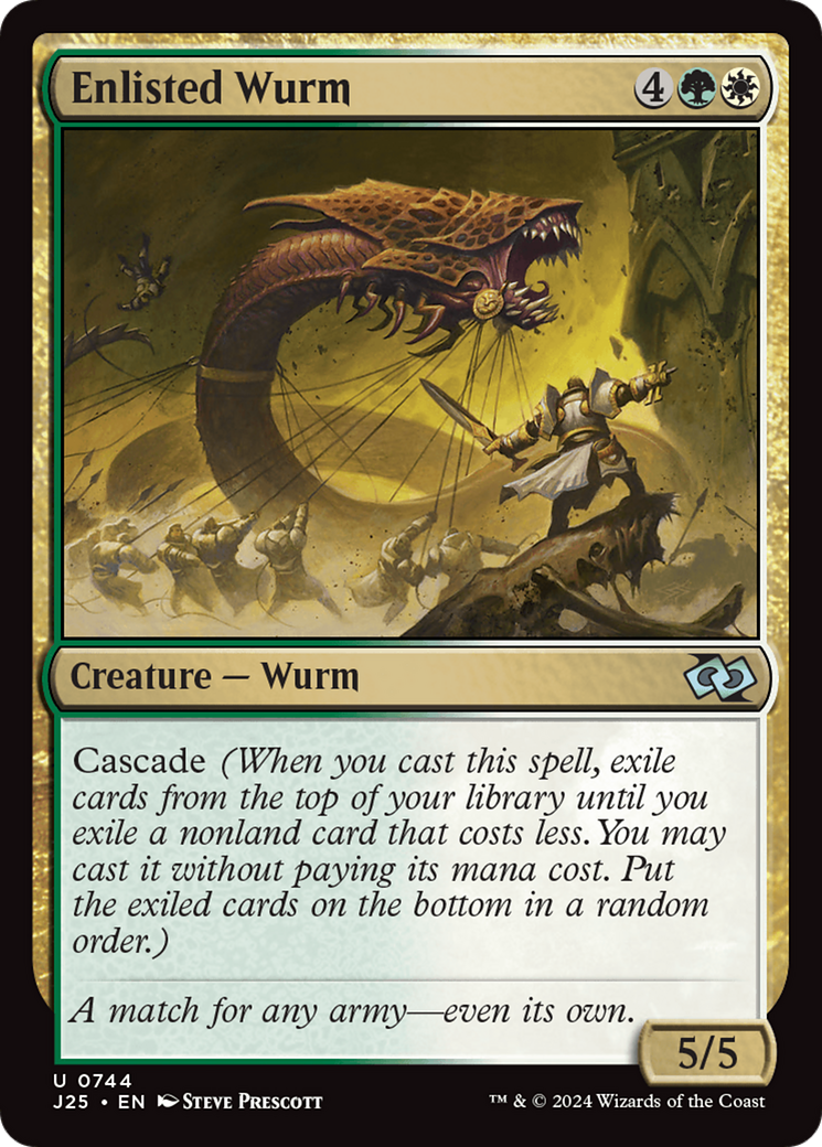 Enlisted Wurm [Foundations Jumpstart] | Tables and Towers