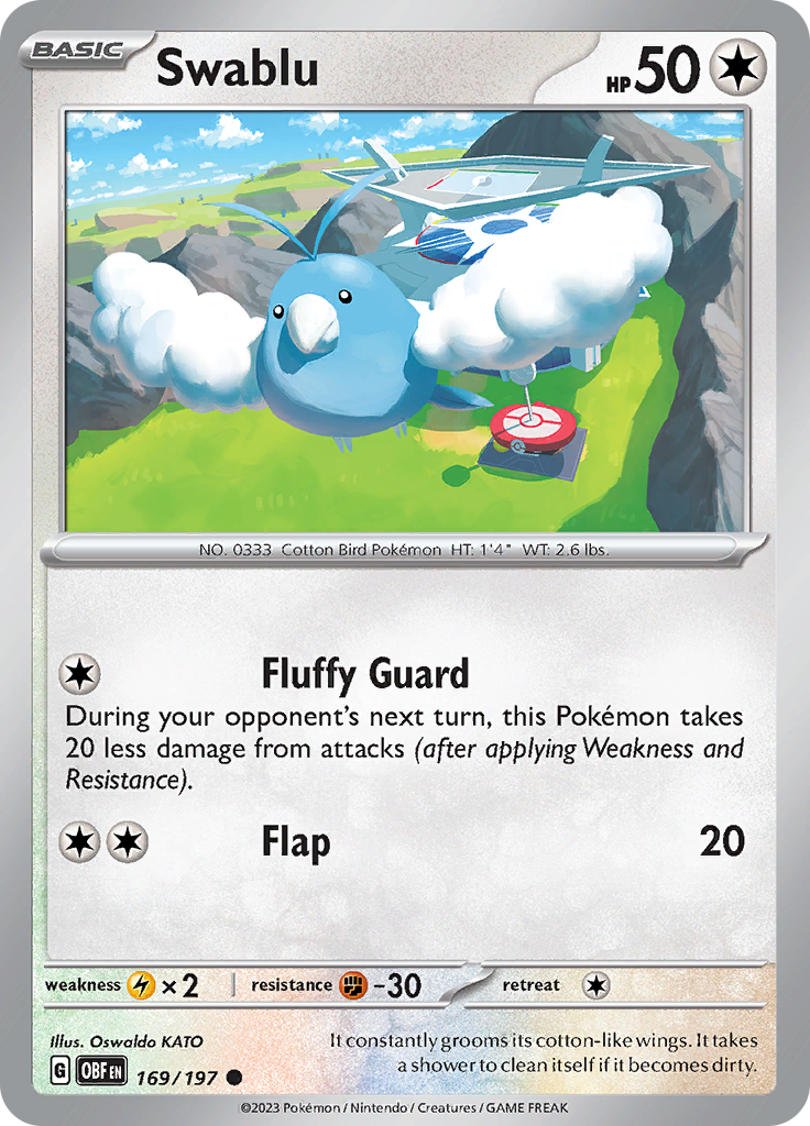 Swablu (169/197) [Scarlet & Violet: Obsidian Flames] | Tables and Towers