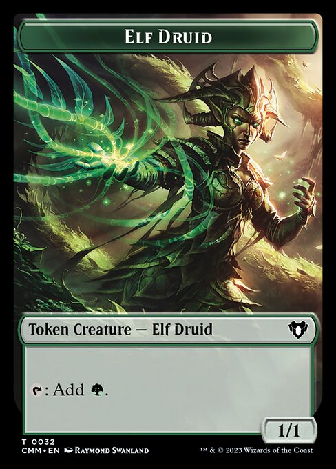 The Monarch // Elf Druid Double-Sided Token [Commander Masters Tokens] | Tables and Towers