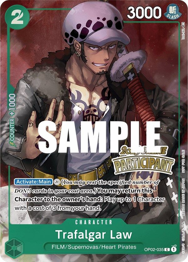 Trafalgar Law (Online Regional 2023) [Participant] [One Piece Promotion Cards] | Tables and Towers