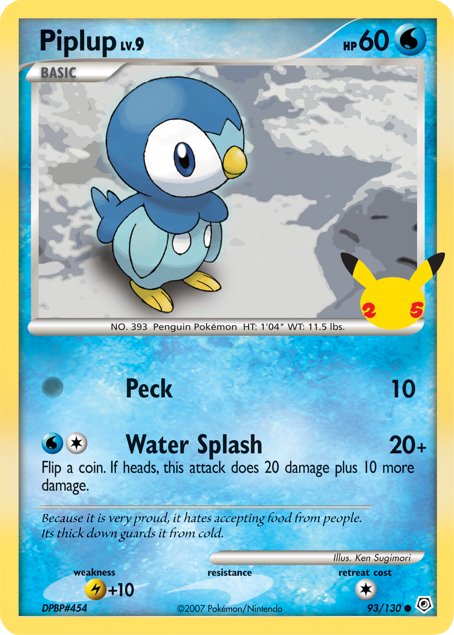 Piplup (93/130) (Jumbo Card) [First Partner Pack] | Tables and Towers