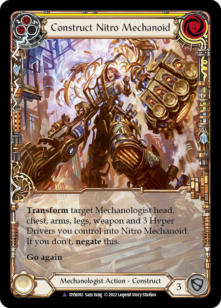 Construct Nitro Mechanoid // Nitro Mechanoid (Marvel) [DYN092] (Dynasty)  Cold Foil | Tables and Towers