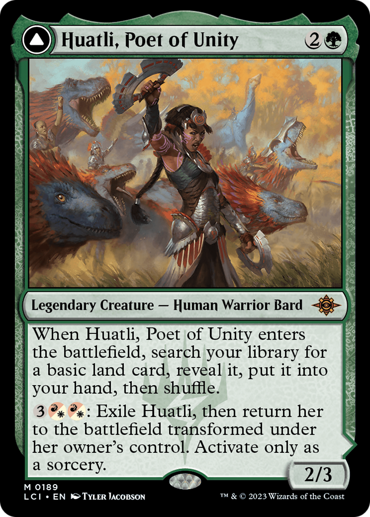 Huatli, Poet of Unity // Roar of the Fifth People [The Lost Caverns of Ixalan] | Tables and Towers