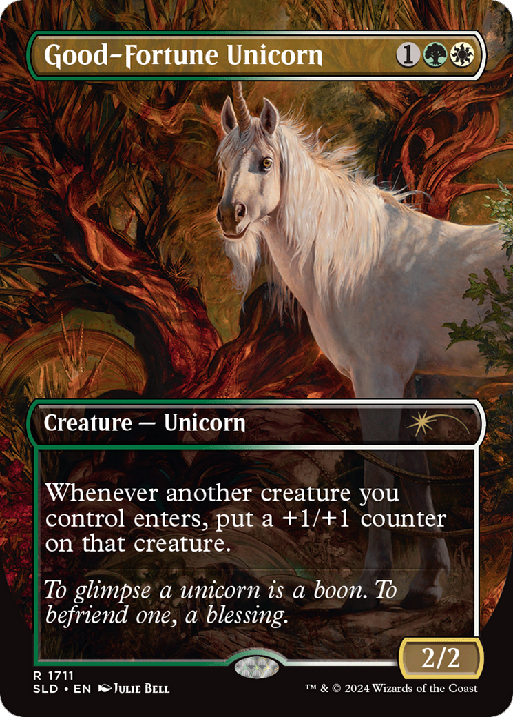 Good-Fortune Unicorn (Rainbow Foil) [Secret Lair Drop Series] | Tables and Towers