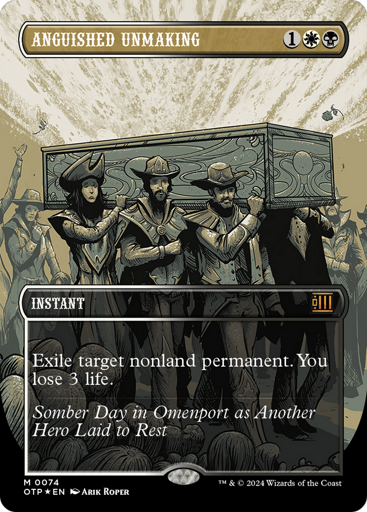 Anguished Unmaking (Textured Foil) [Outlaws of Thunder Junction: Breaking News] | Tables and Towers