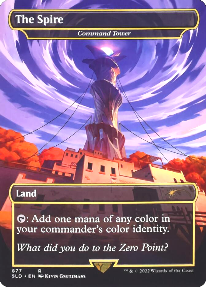 Command Tower - The Spire (Borderless) [Secret Lair Drop Promos] | Tables and Towers