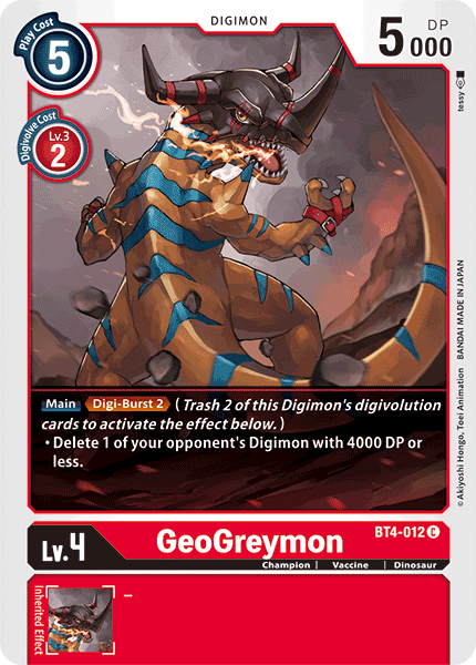 GeoGreymon [BT4-012] [Great Legend] | Tables and Towers