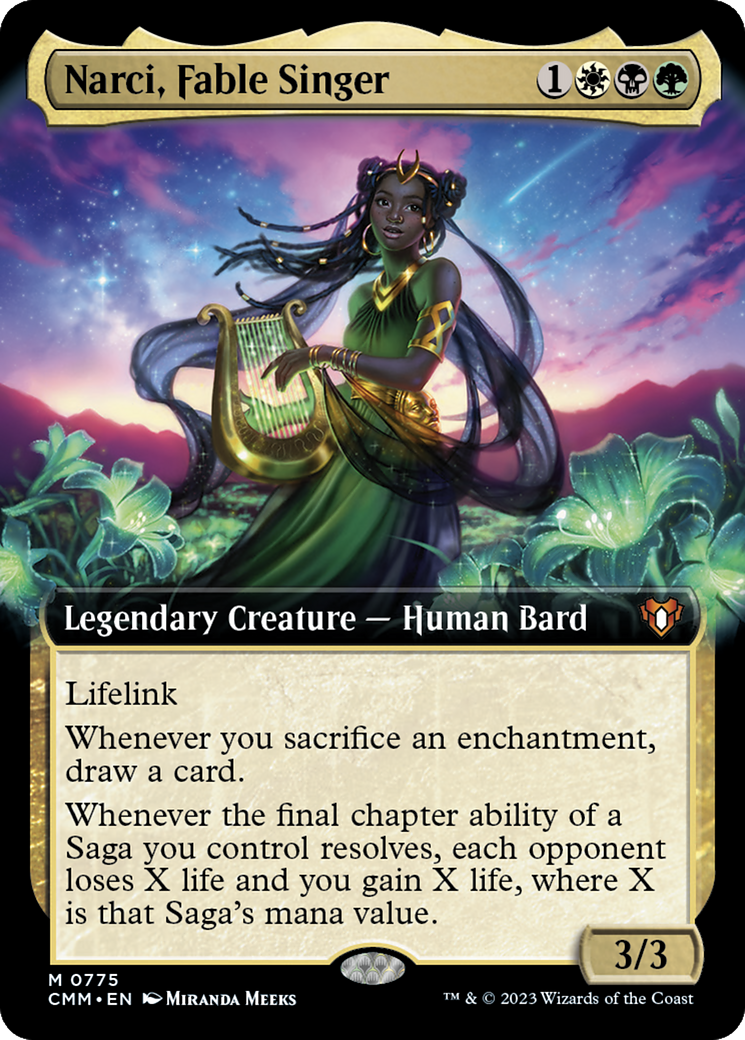 Narci, Fable Singer (Extended Art) [Commander Masters] | Tables and Towers