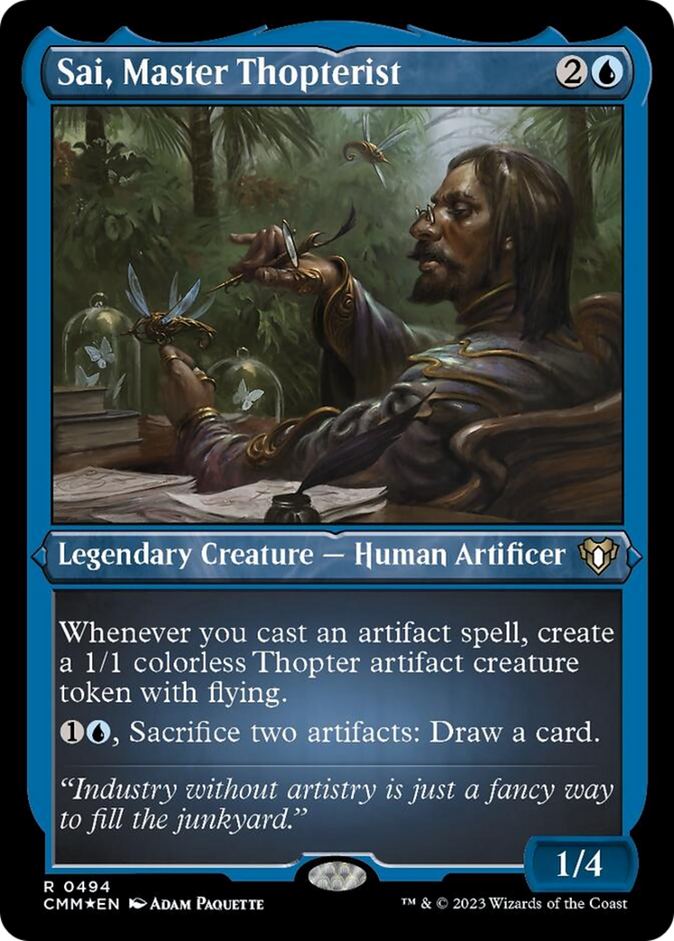 Sai, Master Thopterist (Foil Etched) [Commander Masters] | Tables and Towers