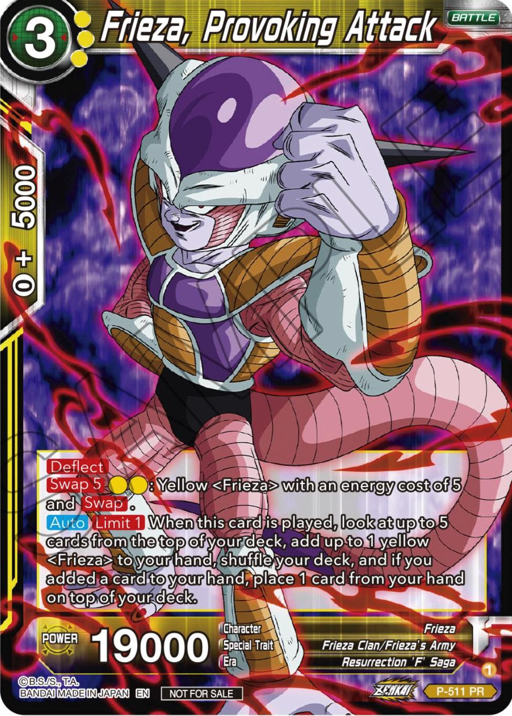 Frieza, Provoking Attack (Zenkai Series Tournament Pack Vol.4) (P-511) [Tournament Promotion Cards] | Tables and Towers