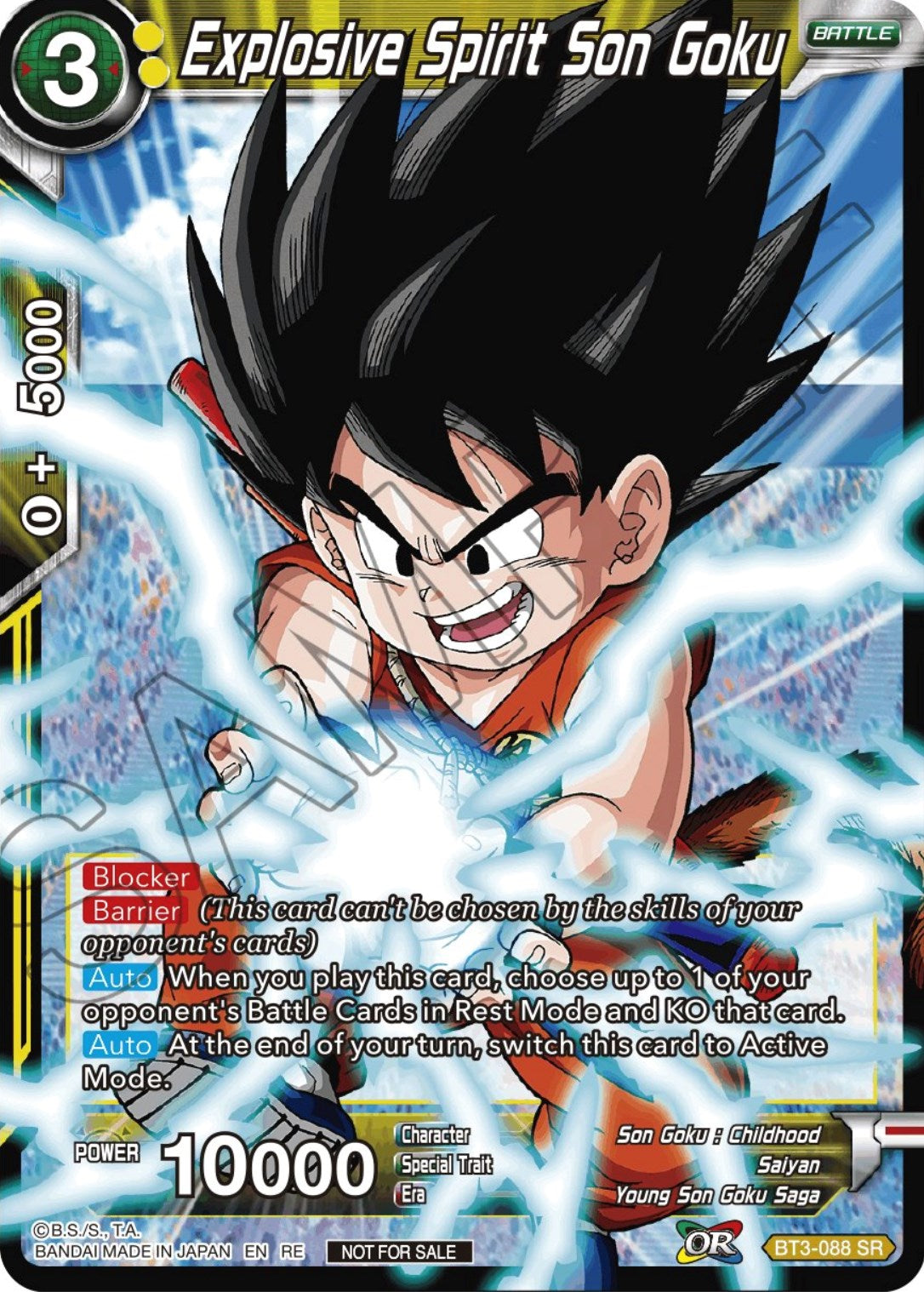 Explosive Spirit Son Goku (Championship Selection Pack 2023 Vol.2) (Silver Foil) (BT3-088) [Tournament Promotion Cards] | Tables and Towers