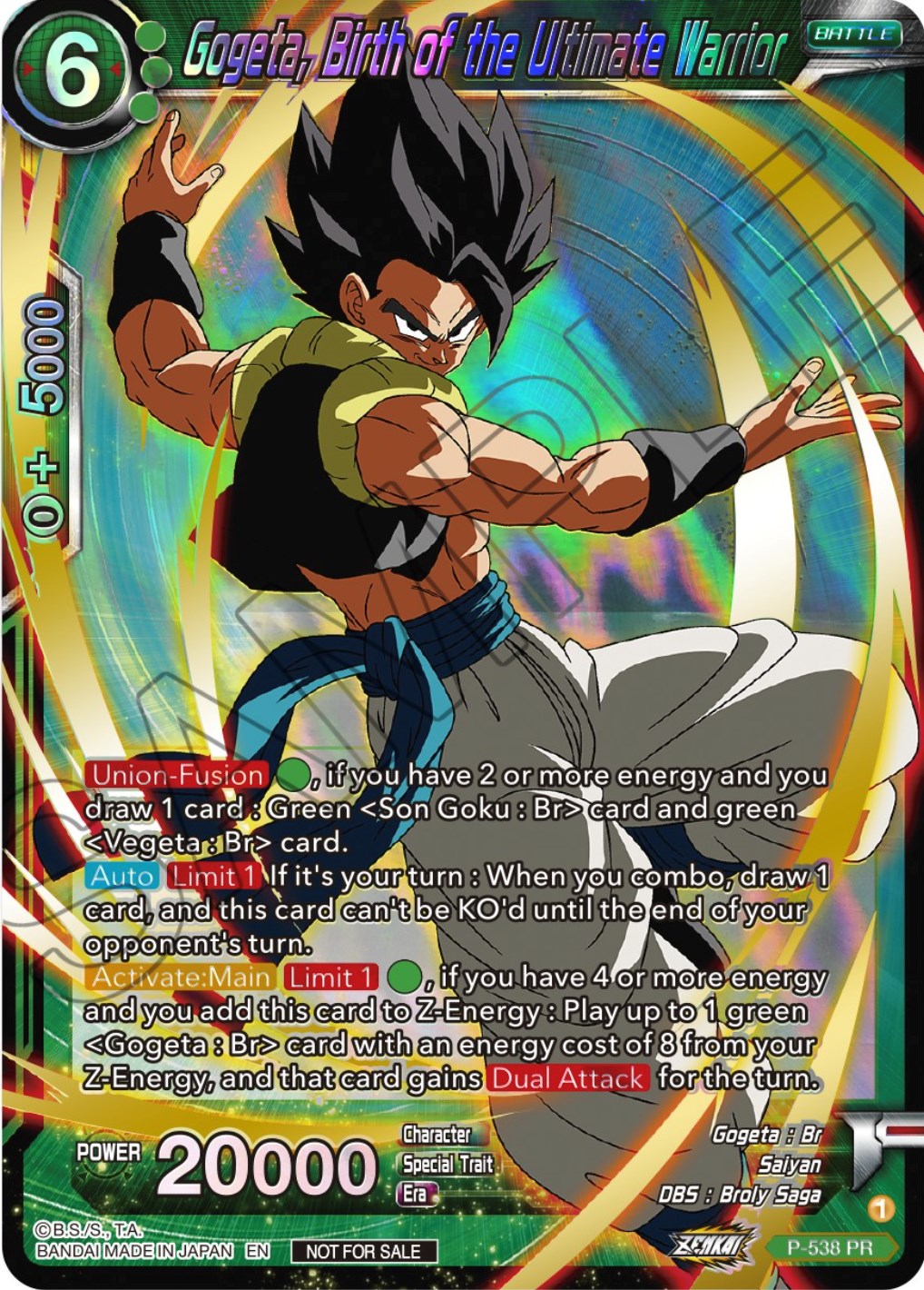 Gogeta, Birth of the Ultimate Warrior (Championship Selection Pack 2023 Vol.2) (Gold-Stamped Shatterfoil) (P-538) [Tournament Promotion Cards] | Tables and Towers