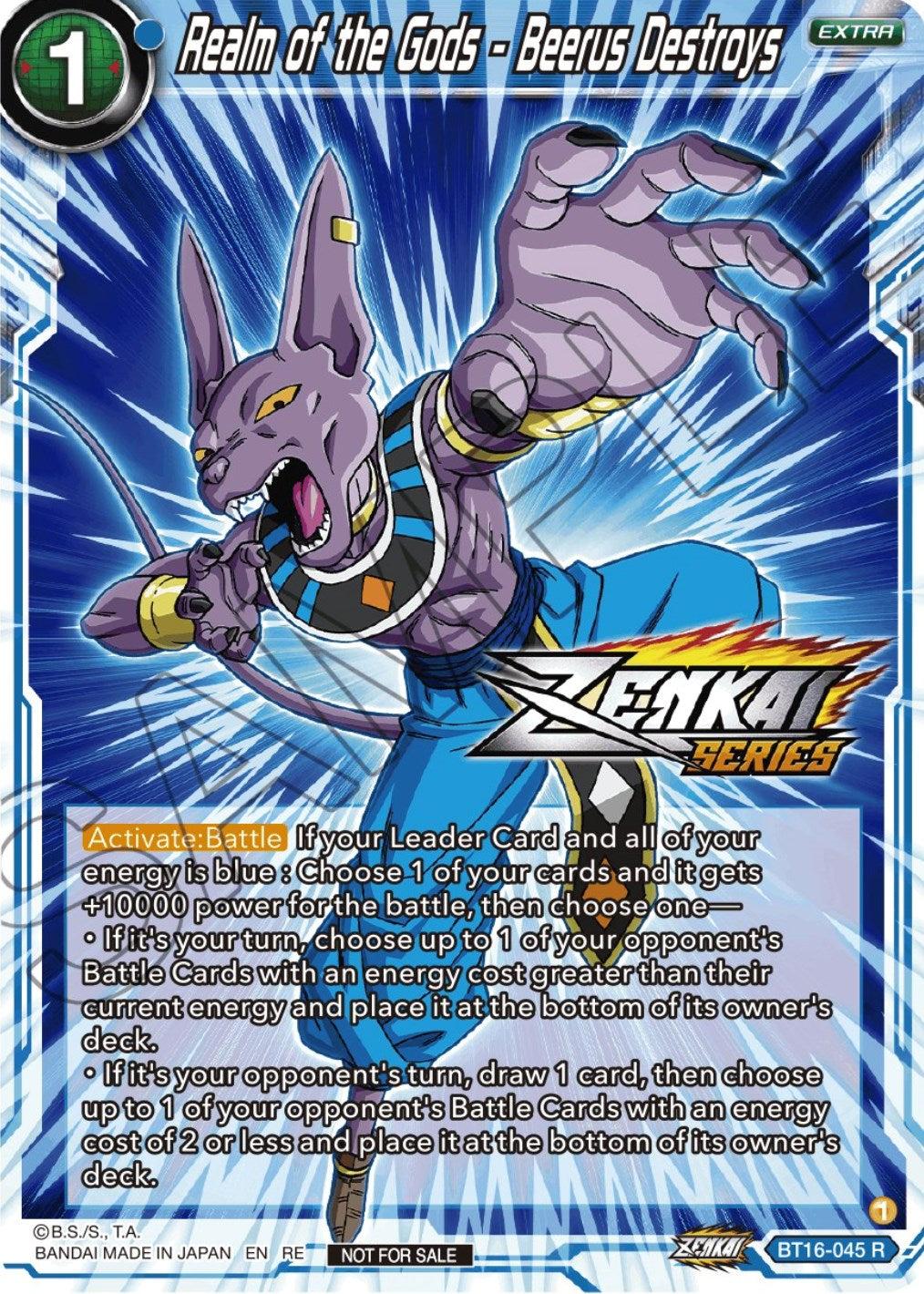 Realm of the Gods - Beerus Destroys (Event Pack 12) (BT16-045) [Tournament Promotion Cards] | Tables and Towers