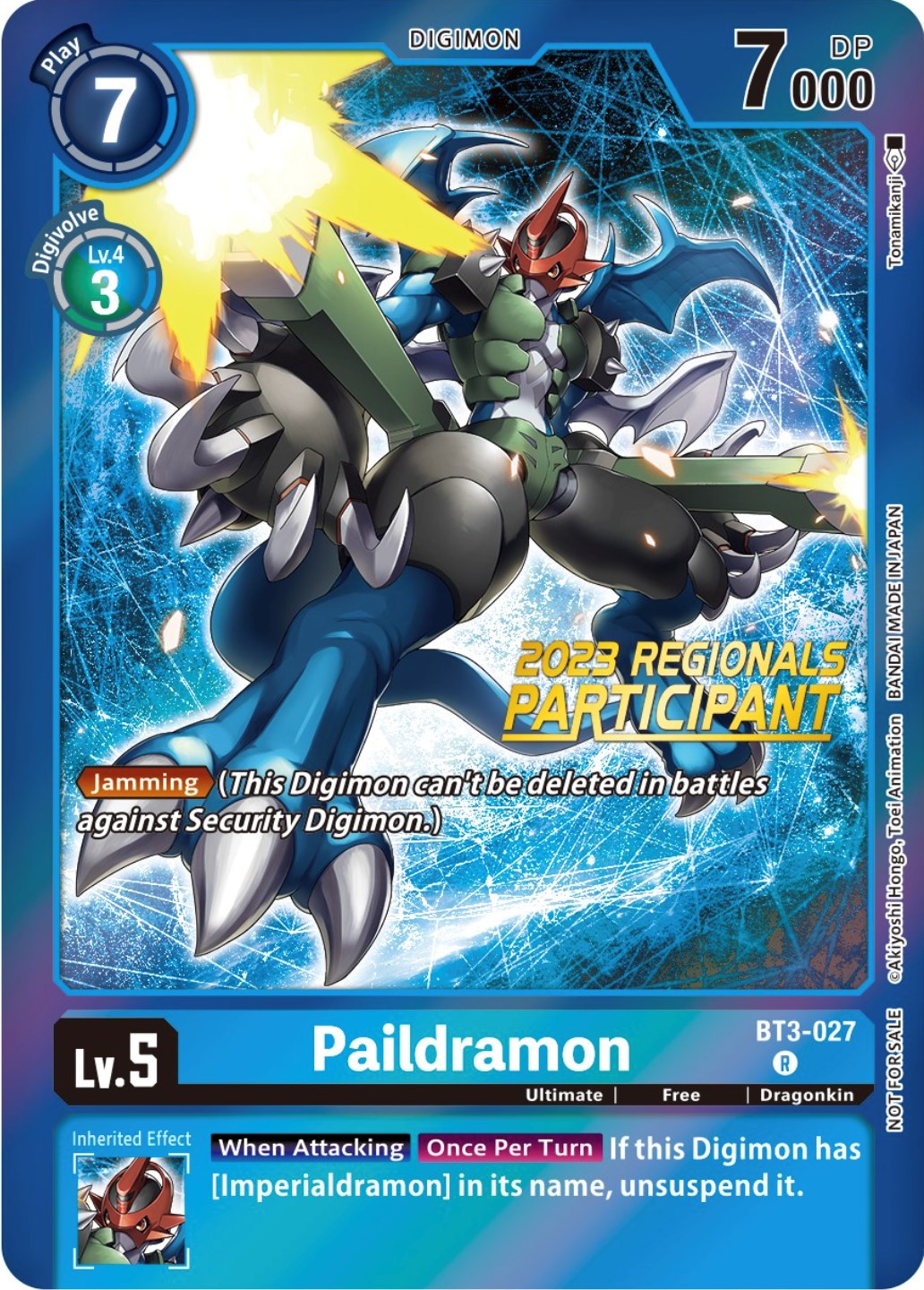 Paildramon [BT3-027] (2023 Regionals Participant) [Release Special Booster Promos] | Tables and Towers