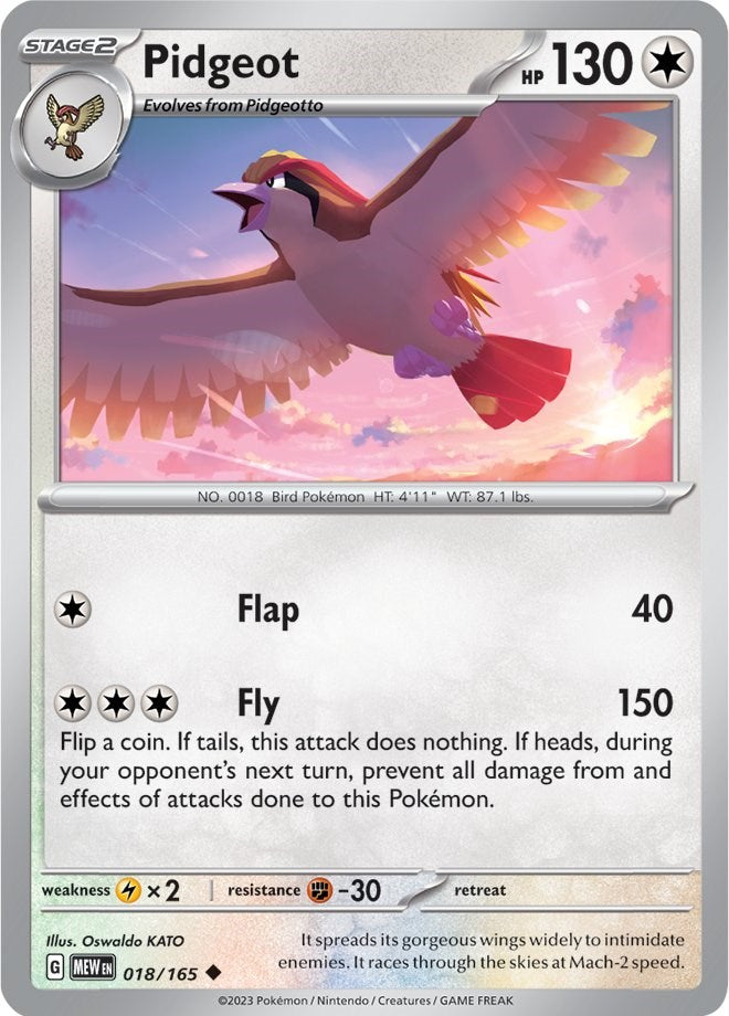 Pidgeot (018/165) [Scarlet & Violet: 151] | Tables and Towers