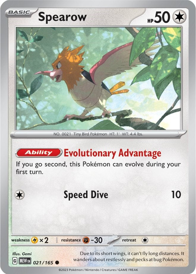 Spearow (021/165) [Scarlet & Violet: 151] | Tables and Towers