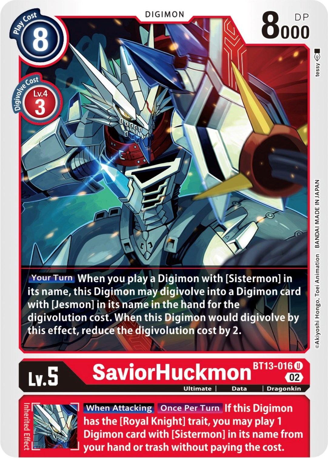 SaviorHuckmon [BT13-016] [Versus Royal Knights Booster] | Tables and Towers