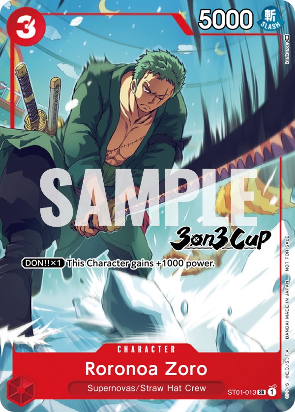 Roronoa Zoro (3-on-3 Cup) [Participant] [One Piece Promotion Cards] | Tables and Towers