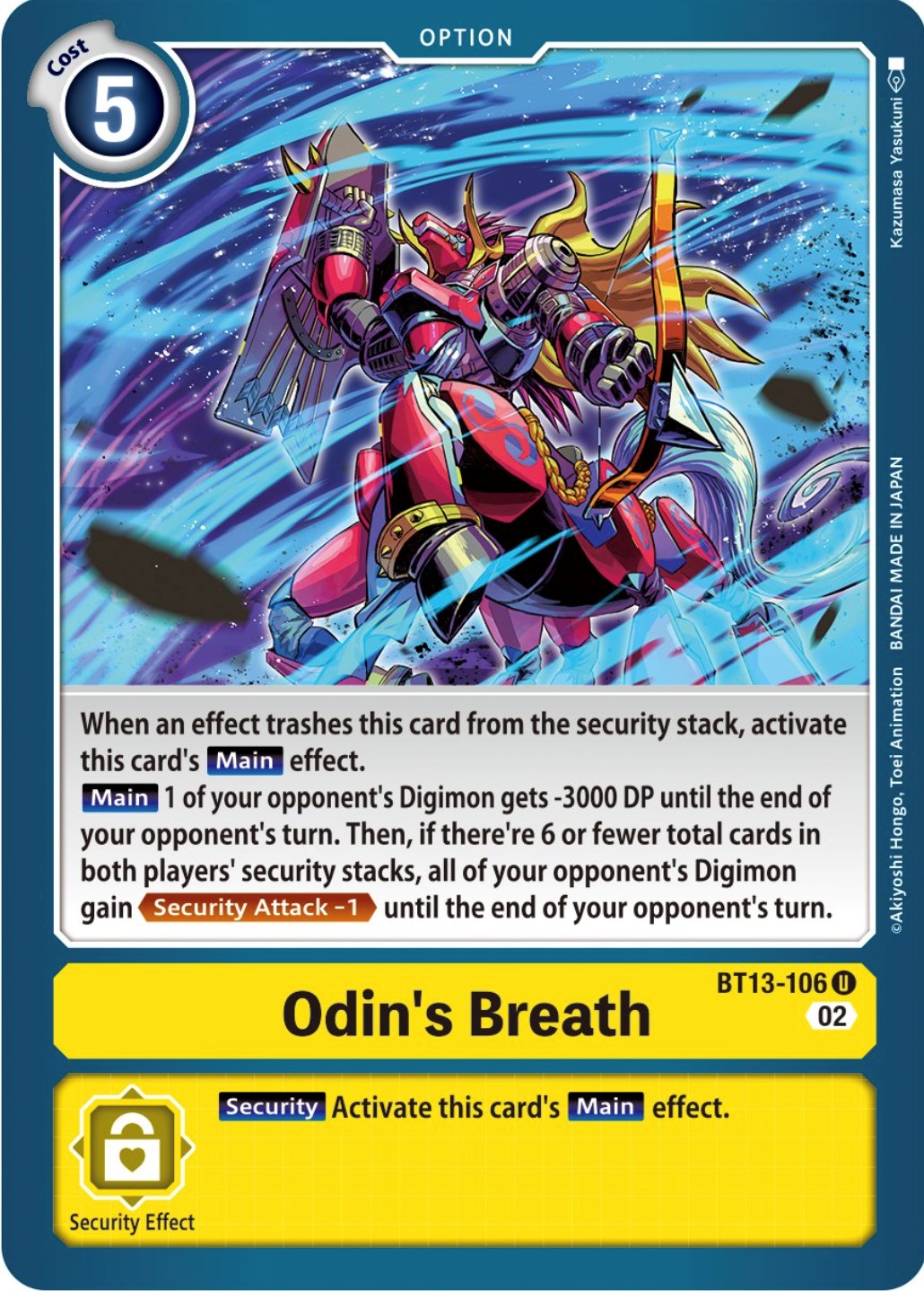 Odin's Breath [BT13-106] [Versus Royal Knights Booster] | Tables and Towers