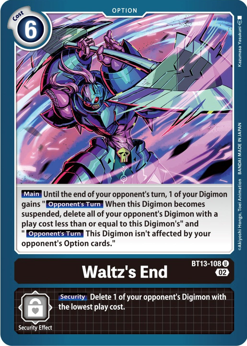 Waltz's End [BT13-108] [Versus Royal Knights Booster] | Tables and Towers