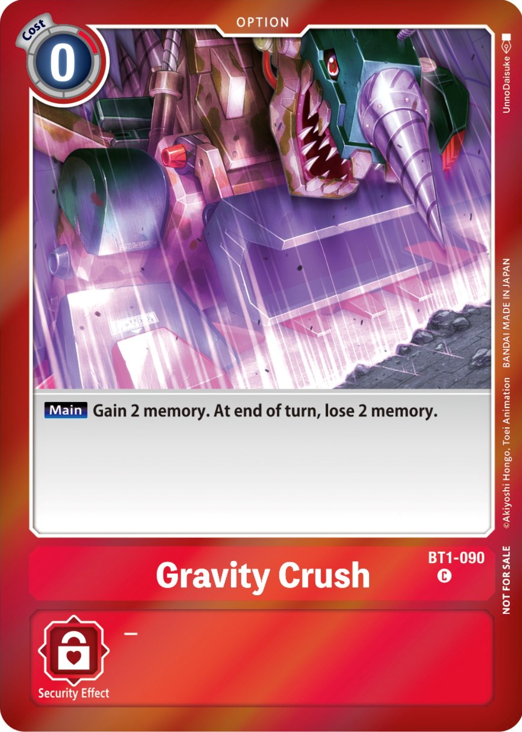 Gravity Crush [BT1-090] (Event Pack 5) [Release Special Booster Promos] | Tables and Towers