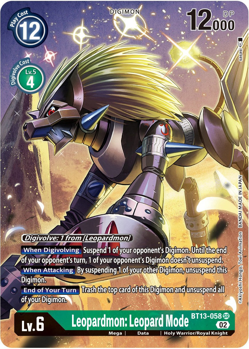 Leopardmon: Leopard Mode [BT13-058] (Alternate Art) [Versus Royal Knights Booster] | Tables and Towers