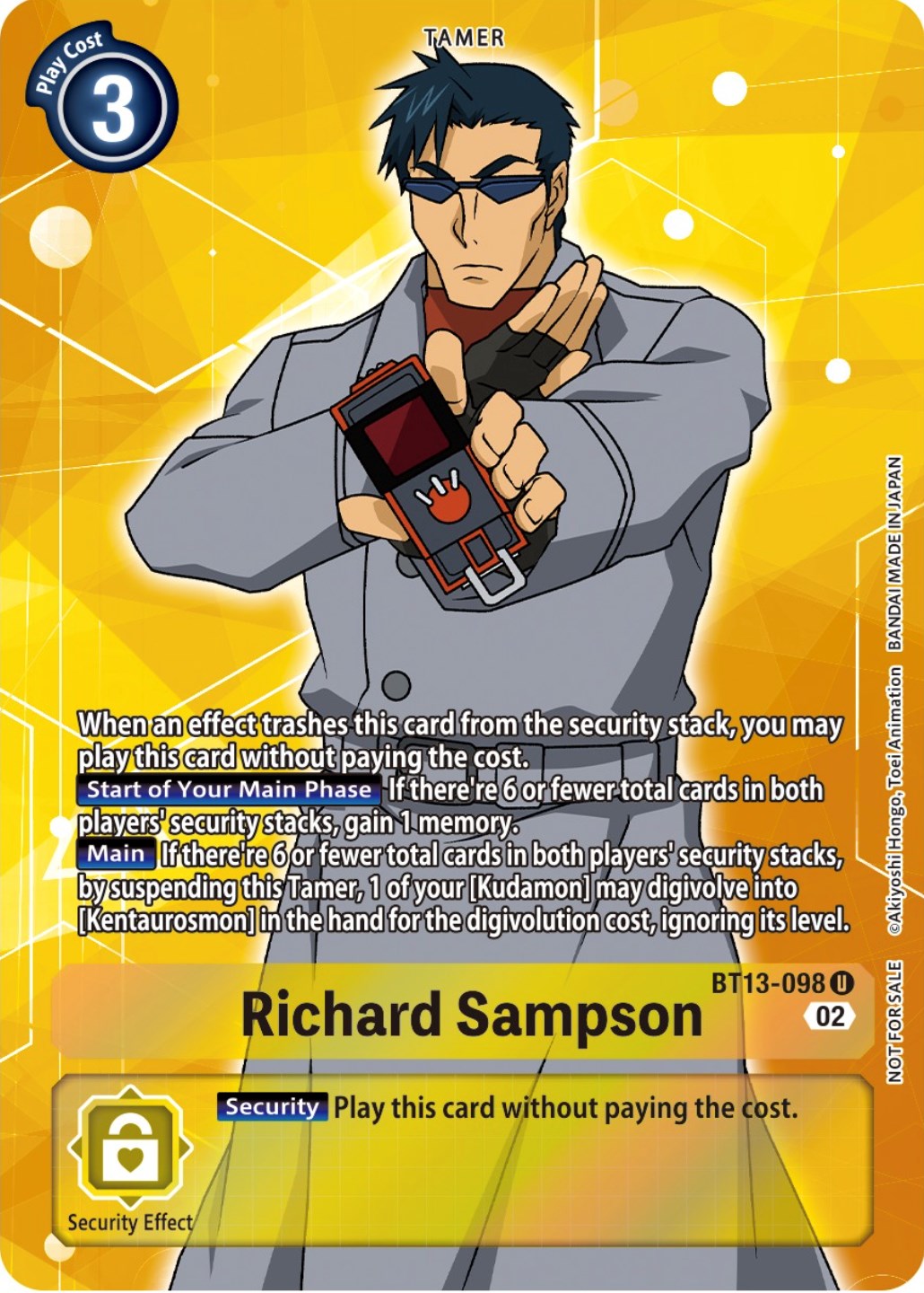 Richard Sampson [BT13-098] (Box Topper) [Versus Royal Knights Booster] | Tables and Towers