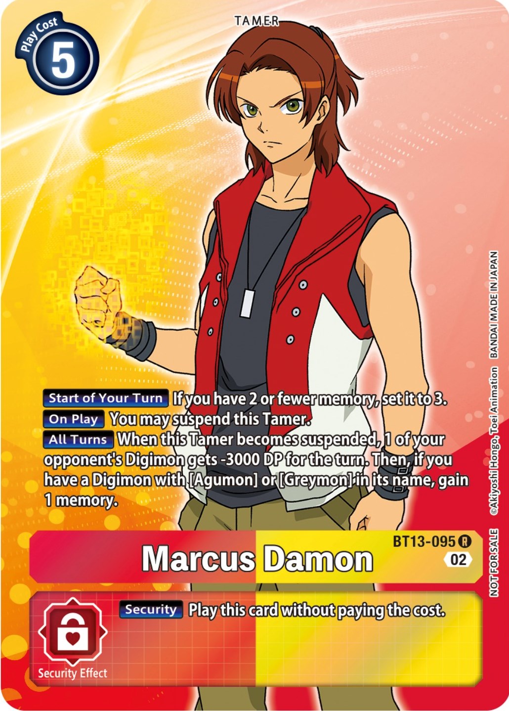 Marcus Damon [BT13-095] (Box Topper) [Versus Royal Knights Booster] | Tables and Towers