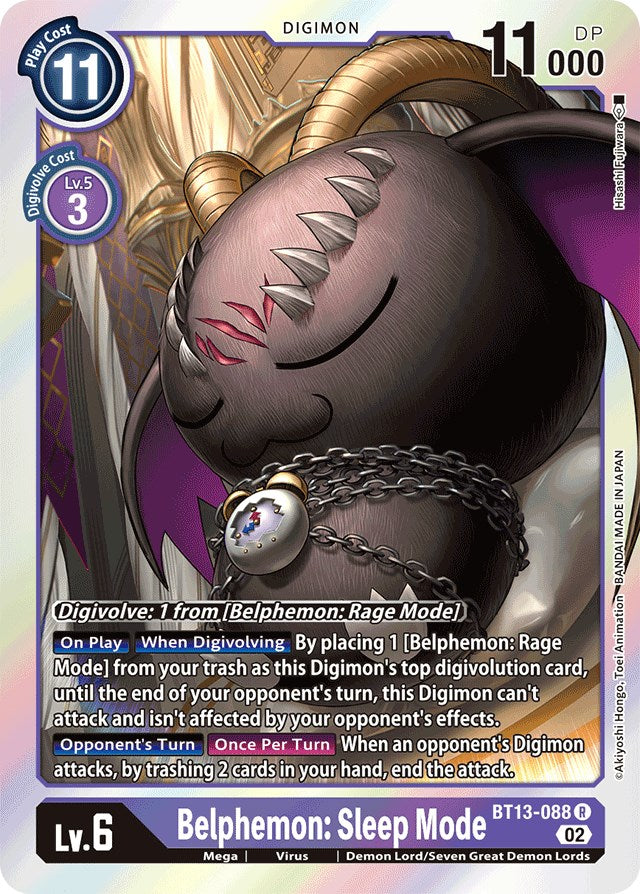 Belphemon: Sleep Mode [BT13-088] [Versus Royal Knights Booster] | Tables and Towers