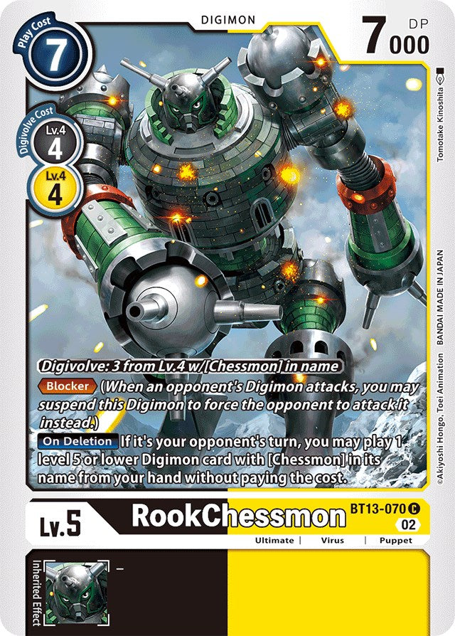 RookChessmon [BT13-070] [Versus Royal Knights Booster] | Tables and Towers