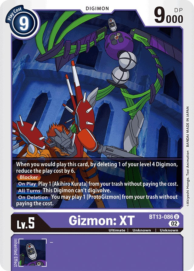 Gizmon: XT [BT13-086] [Versus Royal Knights Booster] | Tables and Towers