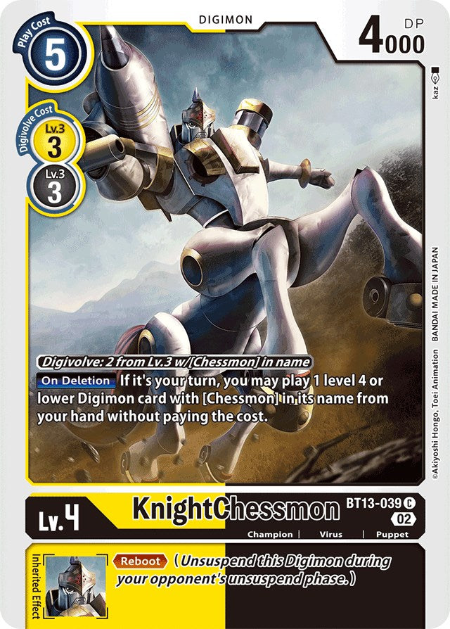 KnightChessmon [BT13-039] [Versus Royal Knights Booster] | Tables and Towers