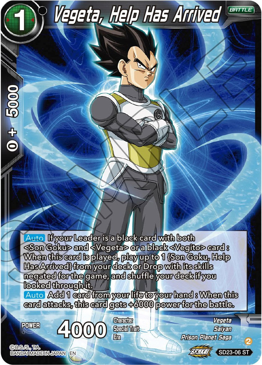 Vegeta, Help Has Arrived (SD23-06) [Critical Blow] | Tables and Towers