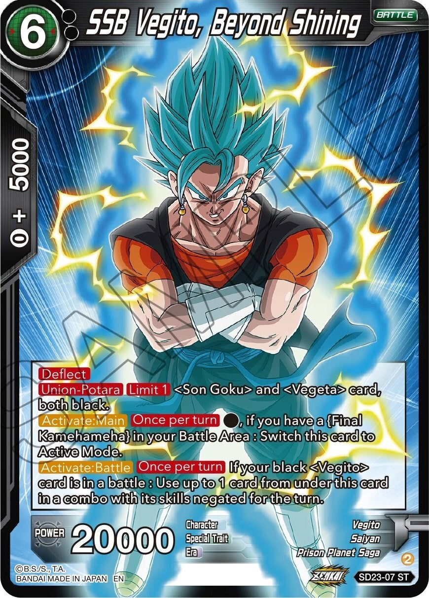 SSB Vegito, Beyond Shining (SD23-07) [Critical Blow] | Tables and Towers