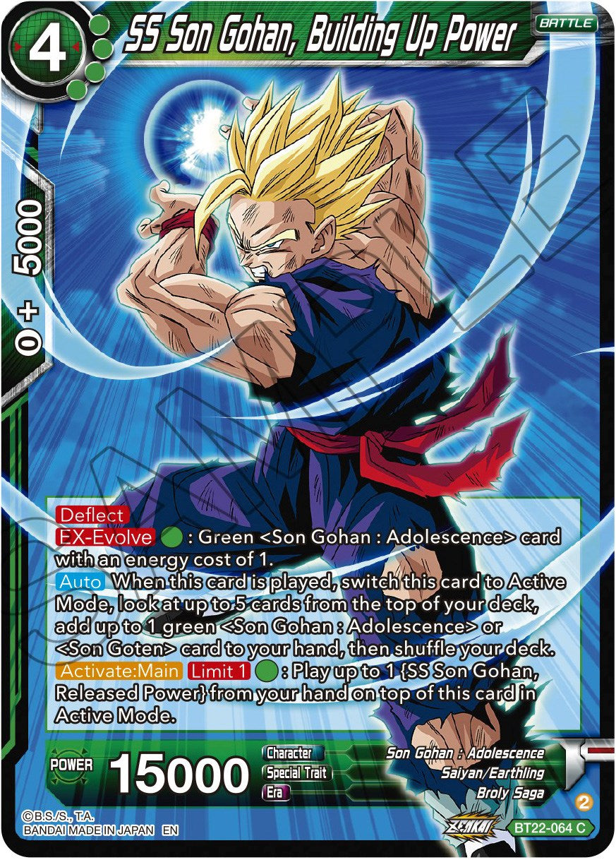 SS Son Gohan, Building Up Power (BT22-064) [Critical Blow] | Tables and Towers