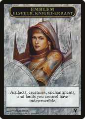 Emblem - Elspeth, Knight-Errant // Soldier Double-Sided Token [Modern Event Deck 2014 Tokens] | Tables and Towers