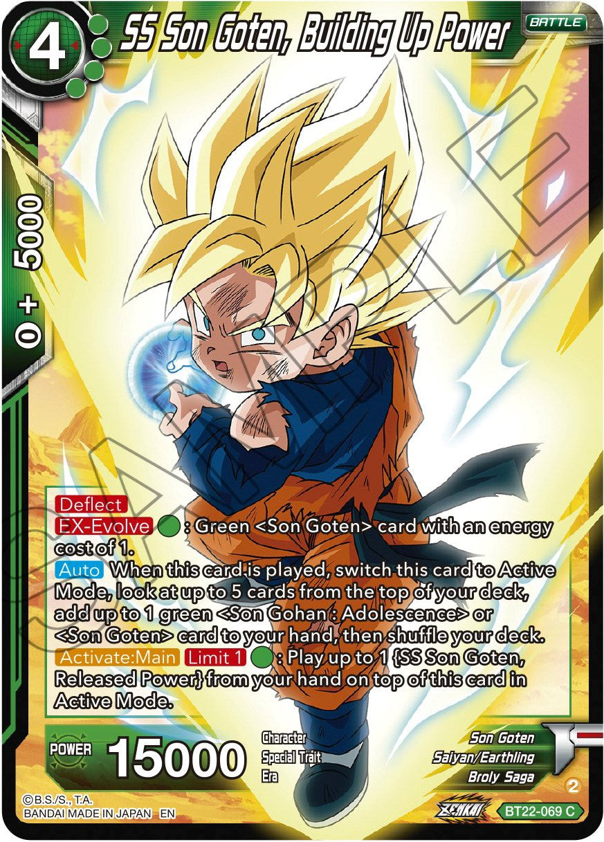 SS Son Goten, Building Up Power (BT22-069) [Critical Blow] | Tables and Towers