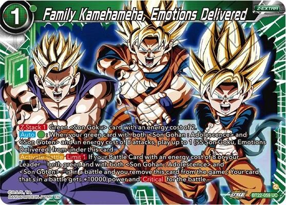 Family Kamehameha, Emotions Delivered (BT22-059) [Critical Blow] | Tables and Towers