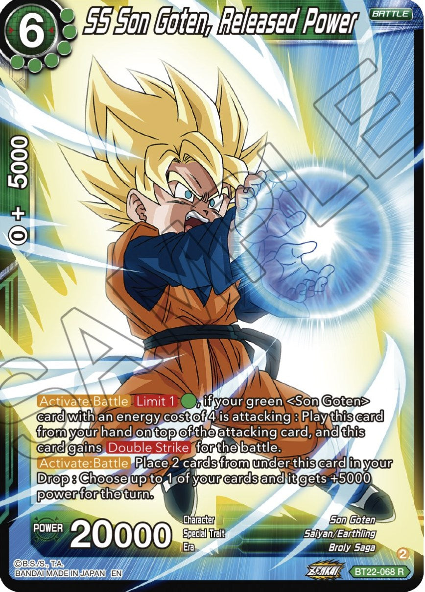 SS Son Goten, Released Power (BT22-068) [Critical Blow] | Tables and Towers