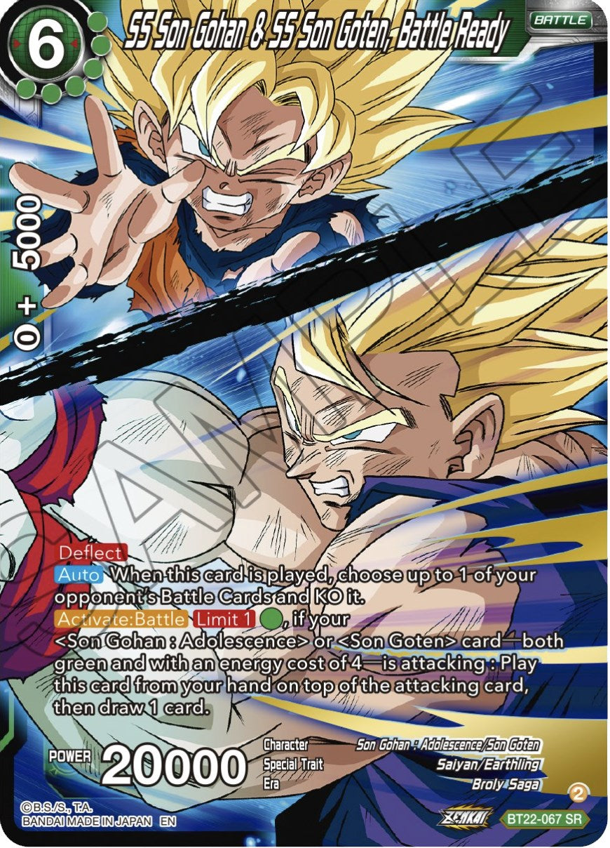 SS Son Gohan & SS Son Goten, Battle Ready (BT22-067) [Critical Blow] | Tables and Towers