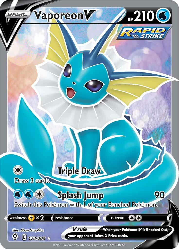 Vaporeon V (172/203) [Sword & Shield: Evolving Skies] | Tables and Towers