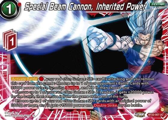 Special Beam Cannon, Inherited Power (BT22-007) [Critical Blow] | Tables and Towers