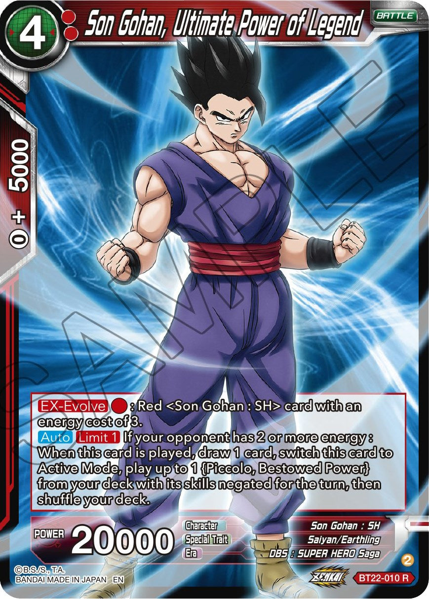 Son Gohan, Ultimate Power of Legend (BT22-010) [Critical Blow] | Tables and Towers