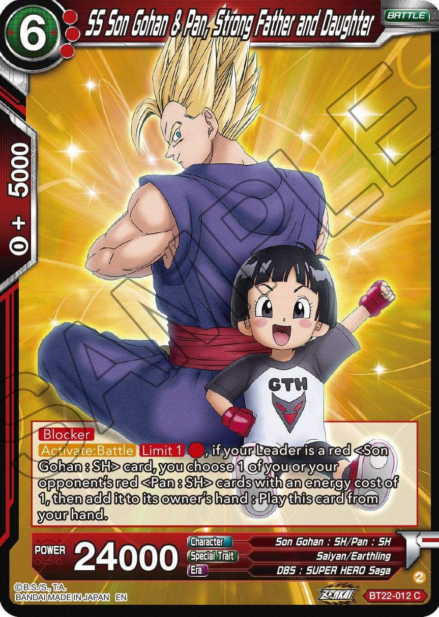 SS Son Gohan & Pan, Strong Father and Daughter (BT22-012) [Critical Blow] | Tables and Towers