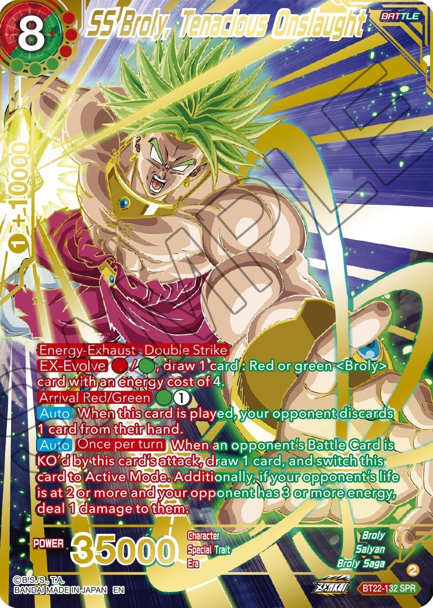 SS Broly, Tenacious Onslaught (SPR) (BT22-132) [Critical Blow] | Tables and Towers