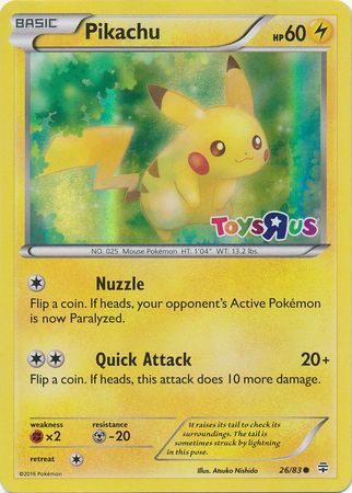 Pikachu (26/83) (Toys R Us Promo) [Miscellaneous Cards] | Tables and Towers