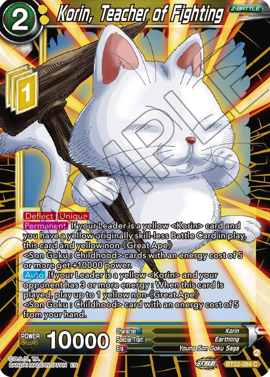 Korin, Teacher of Fighting (Bt22-084) [Critical Blow] | Tables and Towers