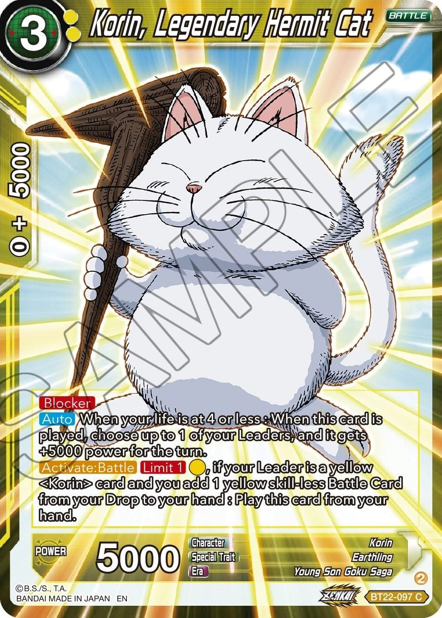 Korin, Legendary Hermit Cat (BT22-097) [Critical Blow] | Tables and Towers