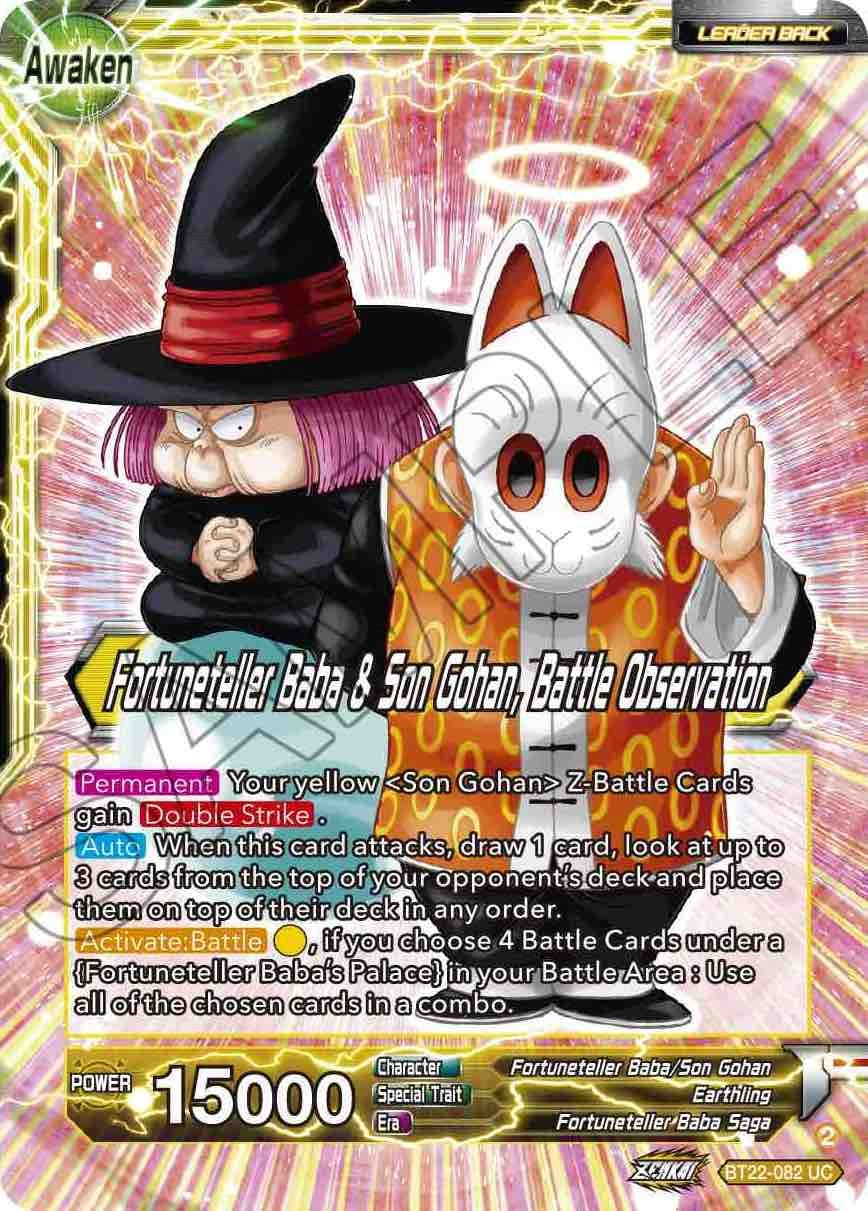 Fortuneteller Baba // Fortuneteller Baba & Son Gohan, Battle Observation (BT22-082) [Critical Blow] | Tables and Towers