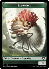 Saproling // Elf Druid Double-Sided Token [Commander Masters Tokens] | Tables and Towers